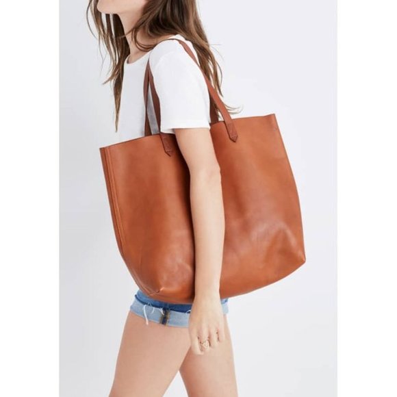 Madewell Transport Tote in English Saddle - Picture 3 of 9